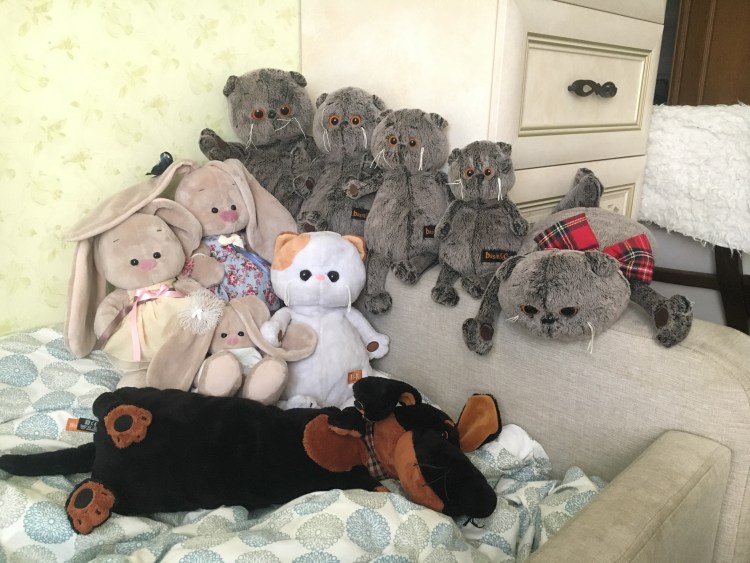 Мягкая игрушка «кошечка ли-ли» в Панаме и шарфе, 24 см