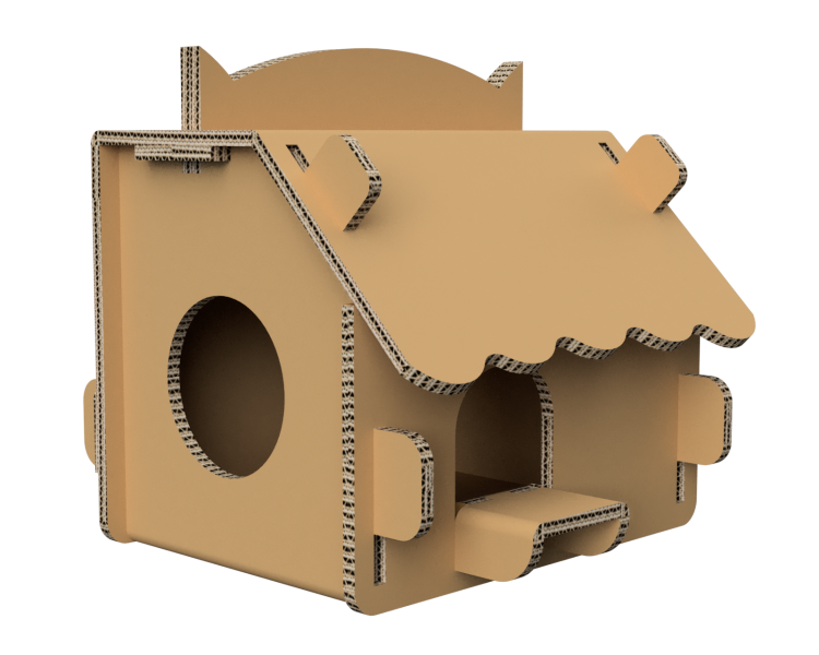 Картонный домик для кошки