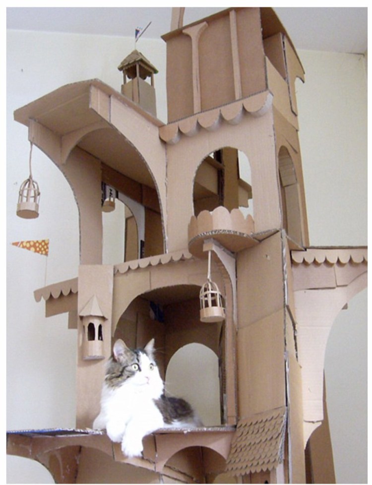 Бумажные домики для кошек
