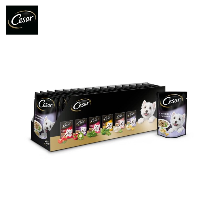 Цезарь корм трей с топпингом