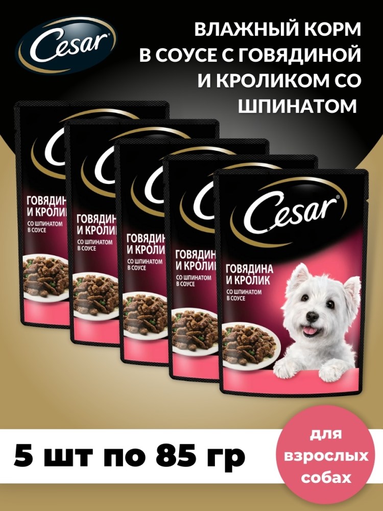 Cesar корм для собак говядина с овощами 100 г