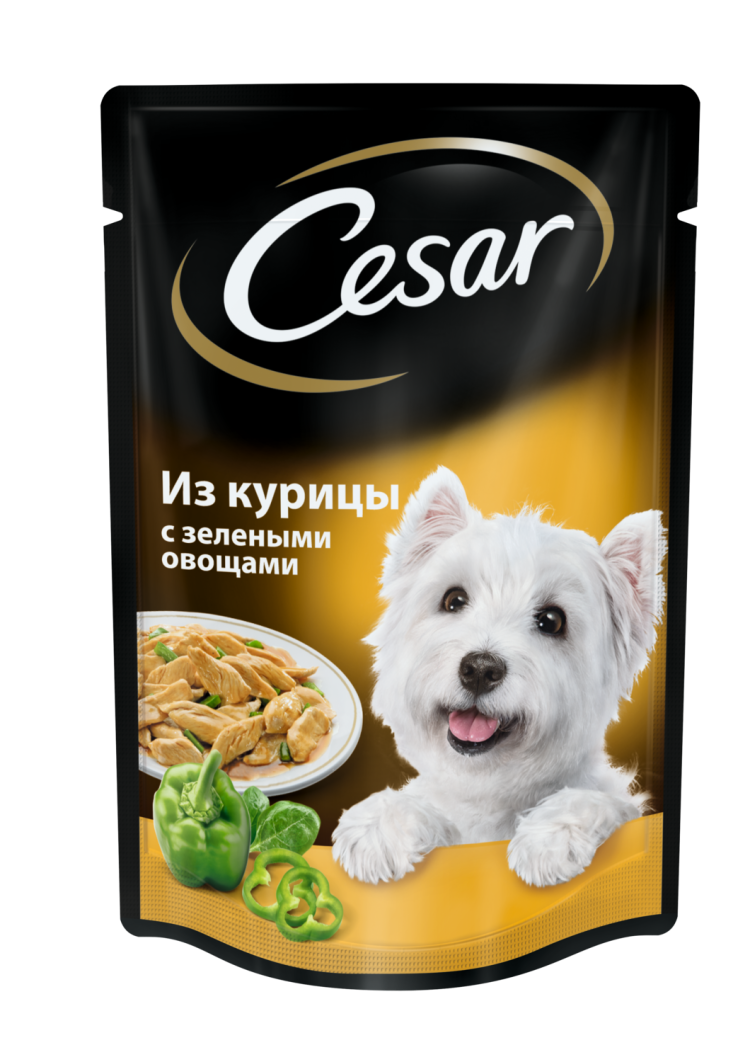 Корм для собак Кесар говядина в сливочном соусе