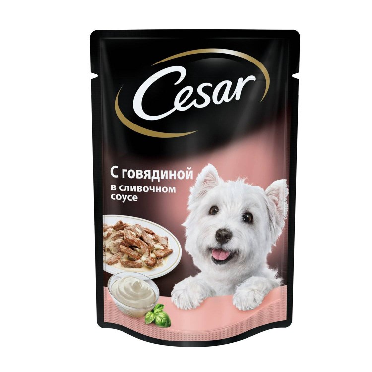 Корм для собак говядина в сливочном соусе, Cesar