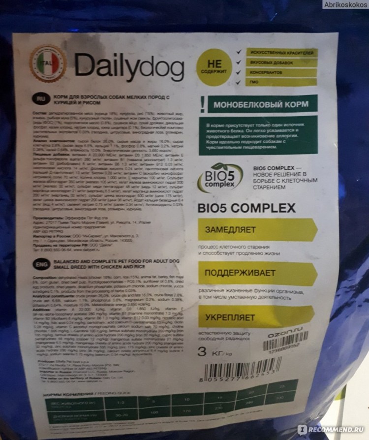 Корм для собак Dailydog (12 кг) Puppy large Breed Chicken and Rice