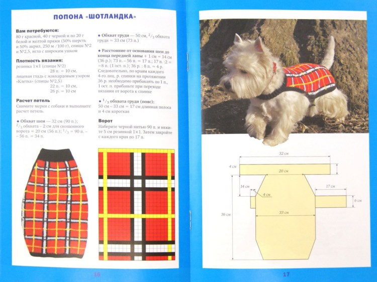 Комбинезон для Йорка спицами с описанием