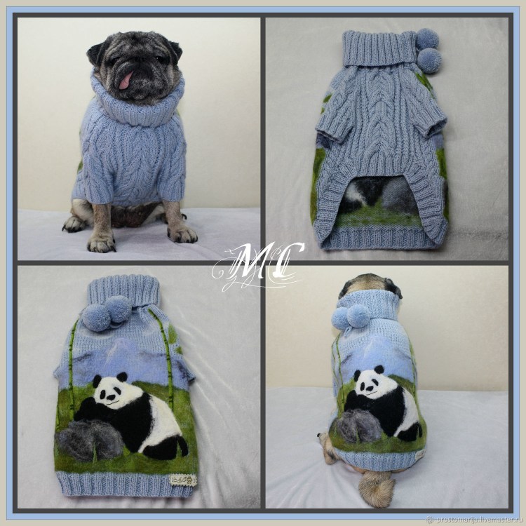 Вязаная одежда для мопсов схемы