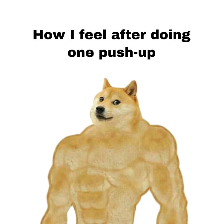 Накаченная собака из мемов