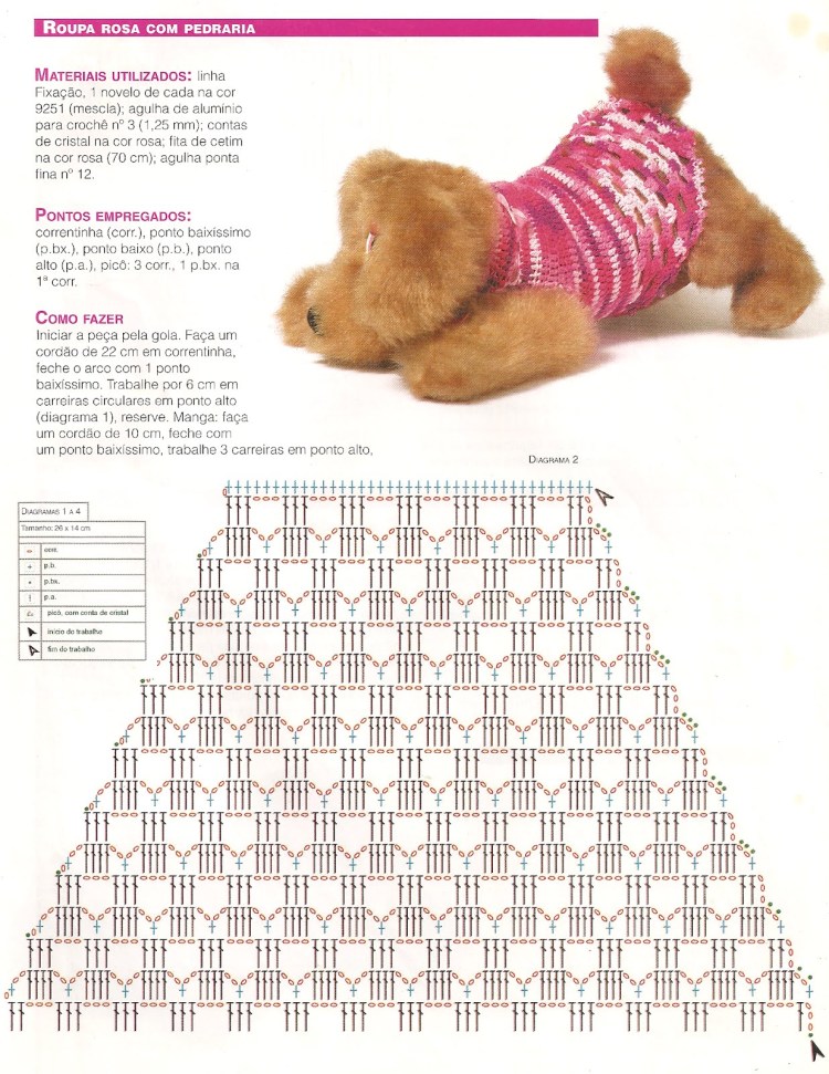 Одежда для собак крючком схемы