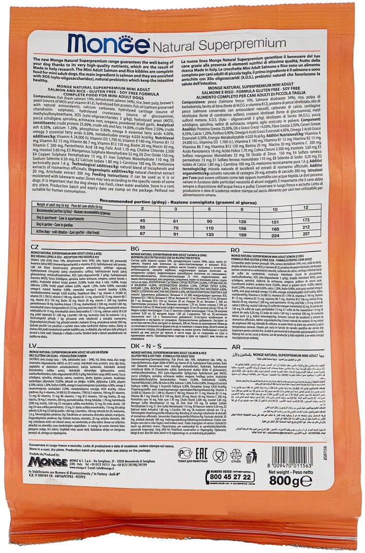 Monge для собак мелких пород с ягненком 7.5 кг