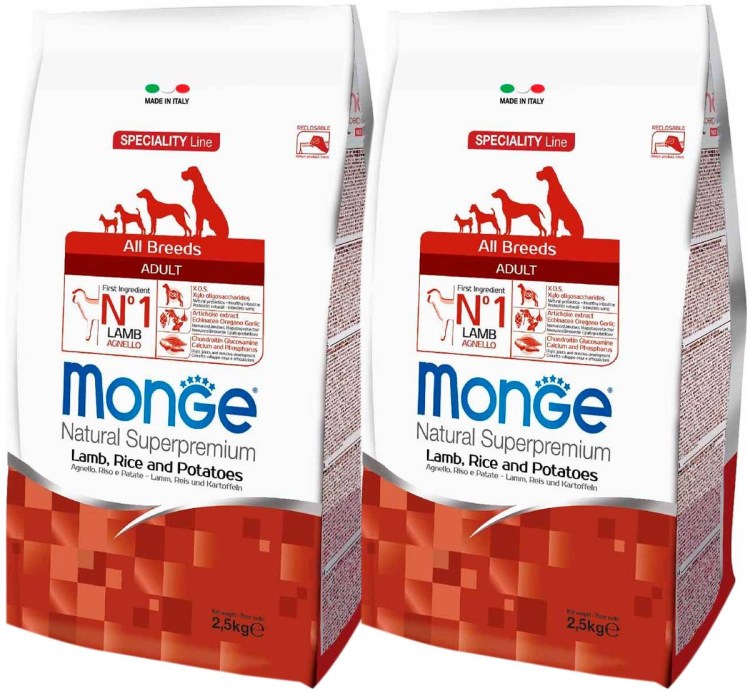 Корм Monge для собак мелких пород ягненок сколько давать вес 2 кг