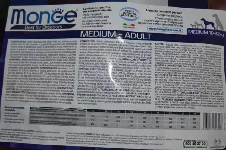 Монж для пожилых собак средних пород