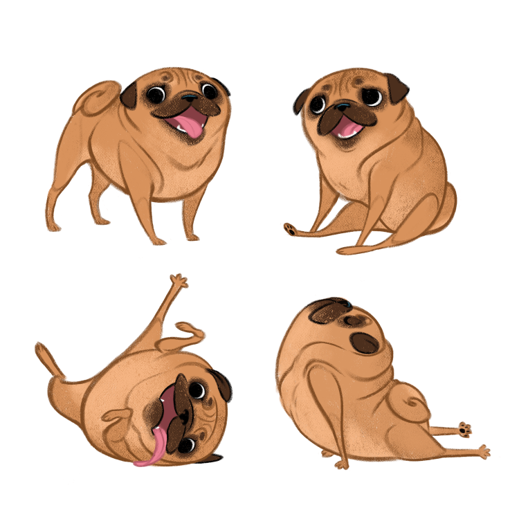 Лицо МОПСА для фотошопа