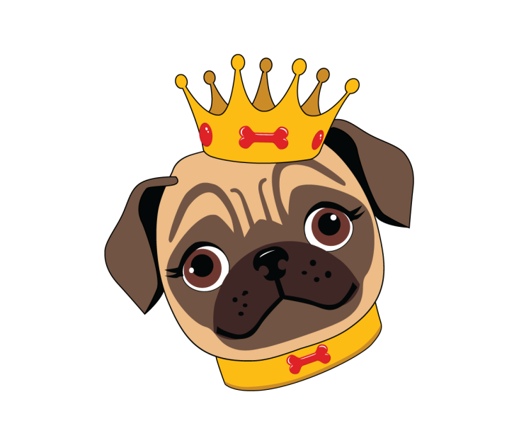 Силуэт морды собаки