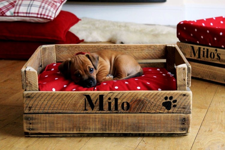 Лежанка для собаки из дерева