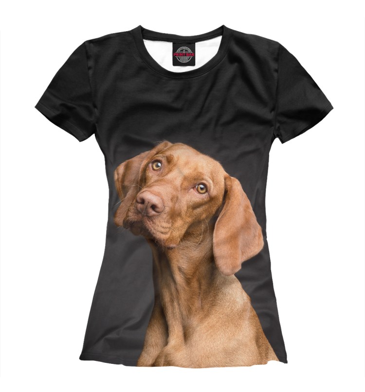 Принт собака на футболку