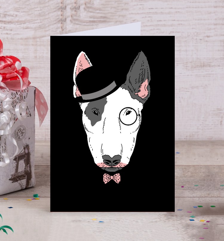 Бультерьер с мужиком