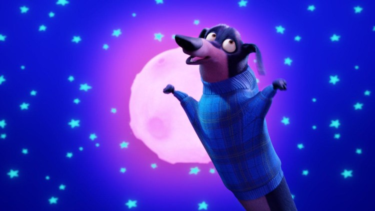 Такса и огромная собака