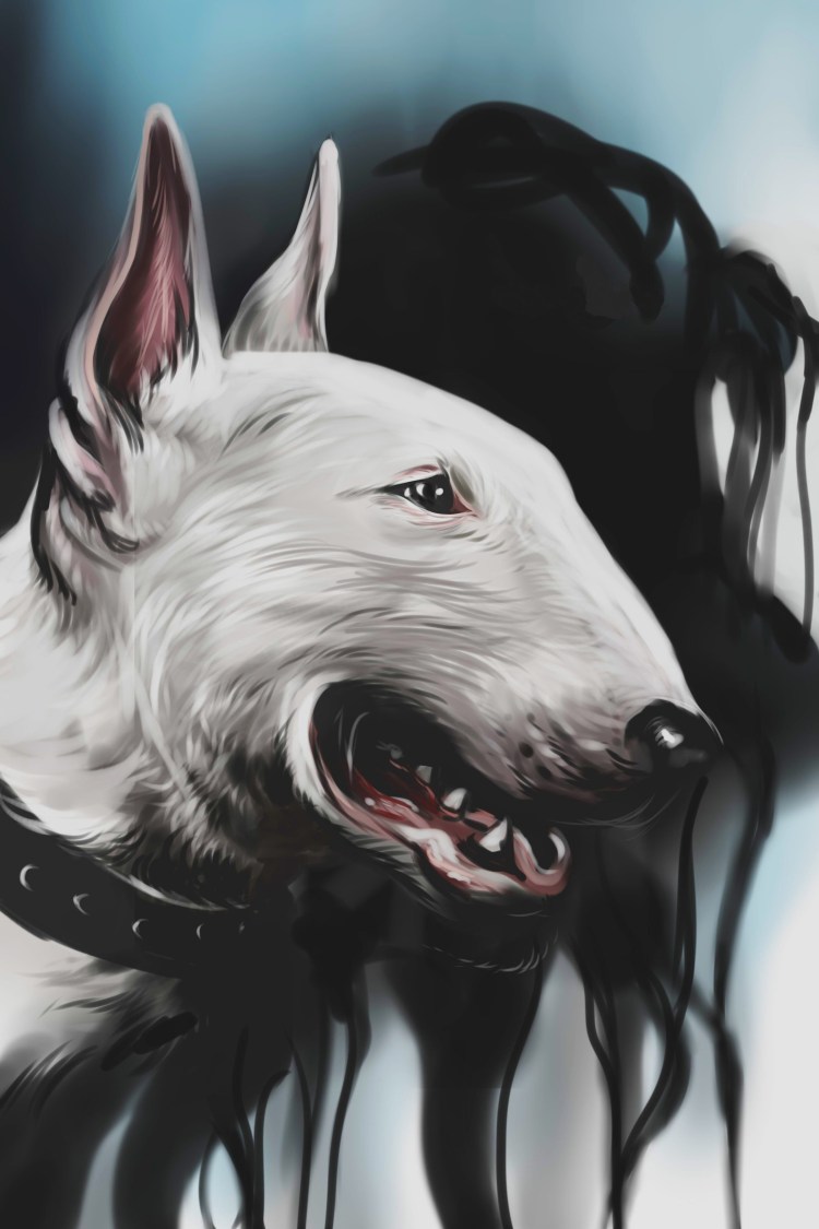 Миниатюрный бультерьер злой