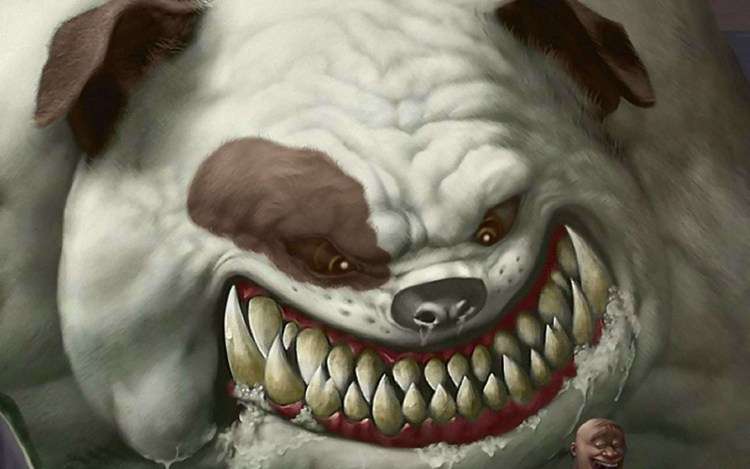 Английский бульдог белый