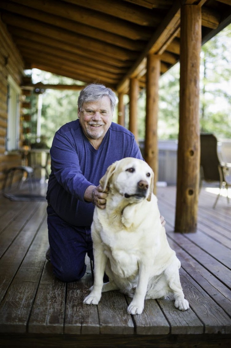 Лабрадор ретривер с человеком