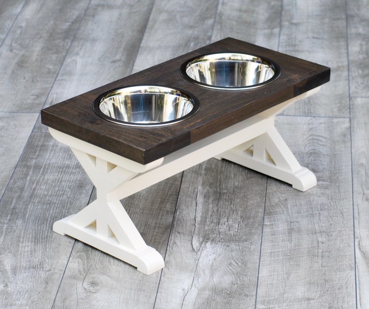 Миска АРТМИСКА для животных двойная стиль на подставке XS 350 мл