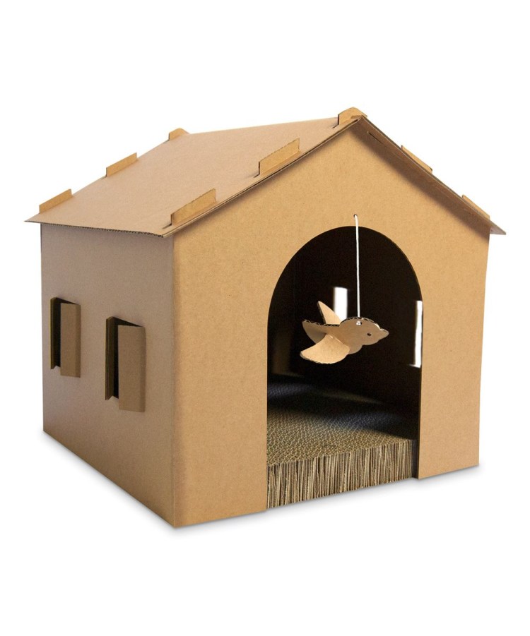 Картонный домик для щенят