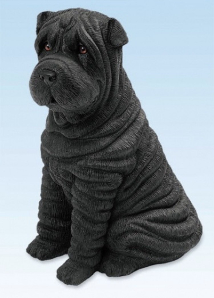 Американский шарпей черный