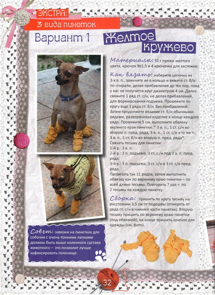 Вязаная одежда для йорков