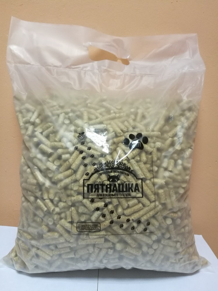 Древесный наполнитель для кошачьих туалетов "Мур мяу" 7 кг 24л РФ