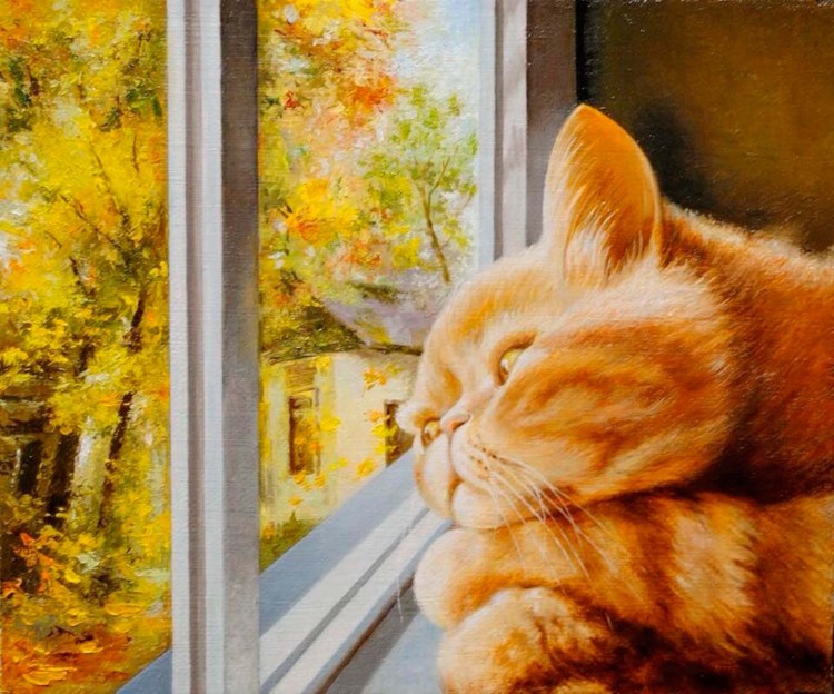 Художник Виктор хомяк коты