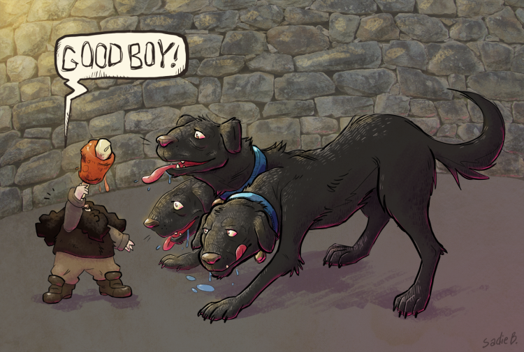 Рубеус Хагрид с собакой