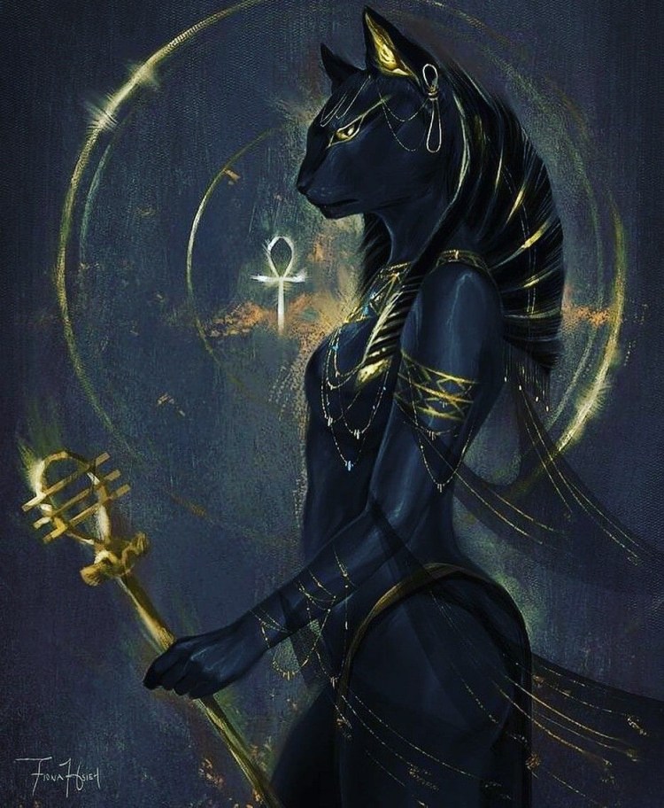 Богиня Бастет сфинкс