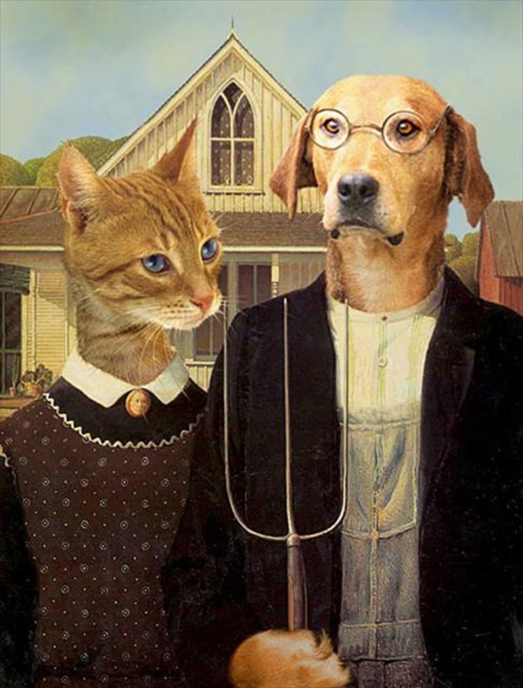 Весенние коты в живописи