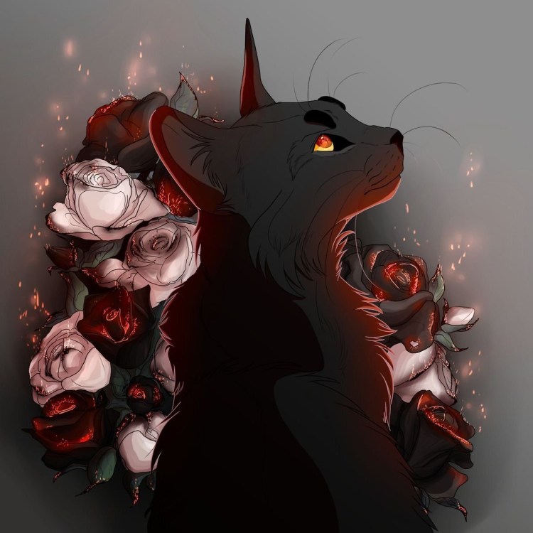 Кот дарит цветы