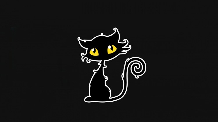 Кошачьи глаза на черном фоне