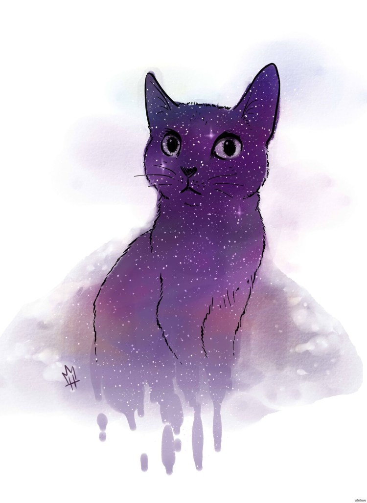 Фиолетовый котенок