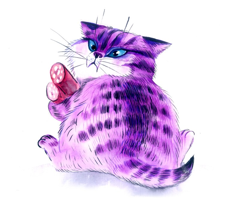 Коты Воители фиолетовый