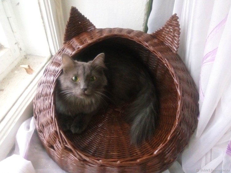 Домик для кота из джута