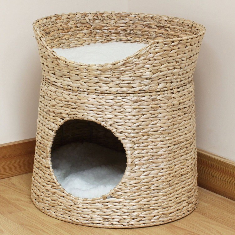 Кошачий домик из джута