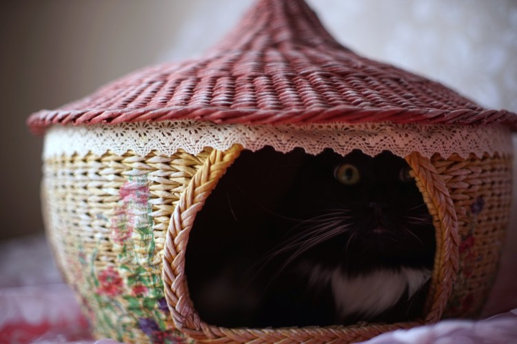 Лежанка домик для кота