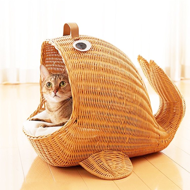 Лежак для кошки из джута