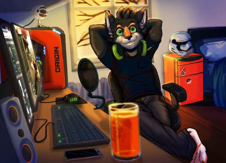 Котенок на клавиатуре