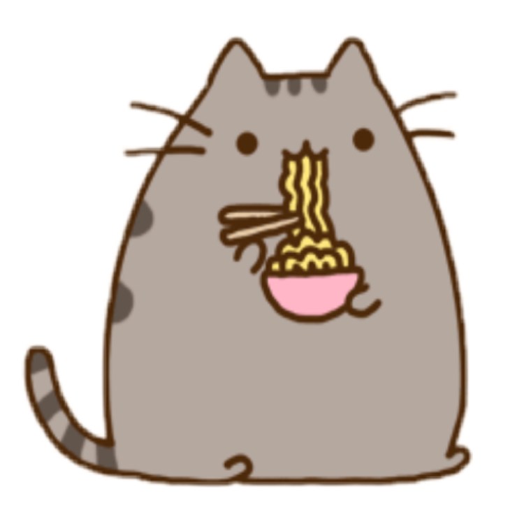 Кот Пушин с едой