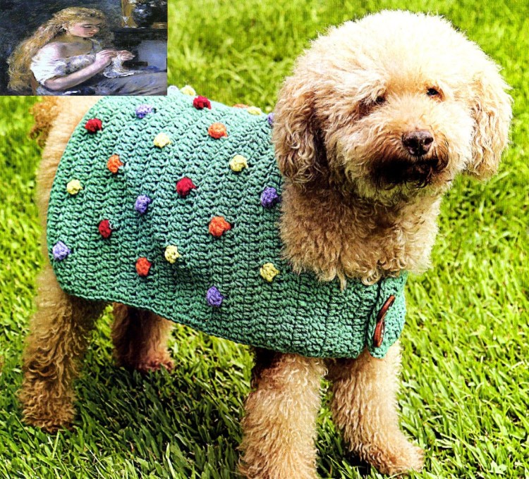 Вязаное платье для чихуахуа