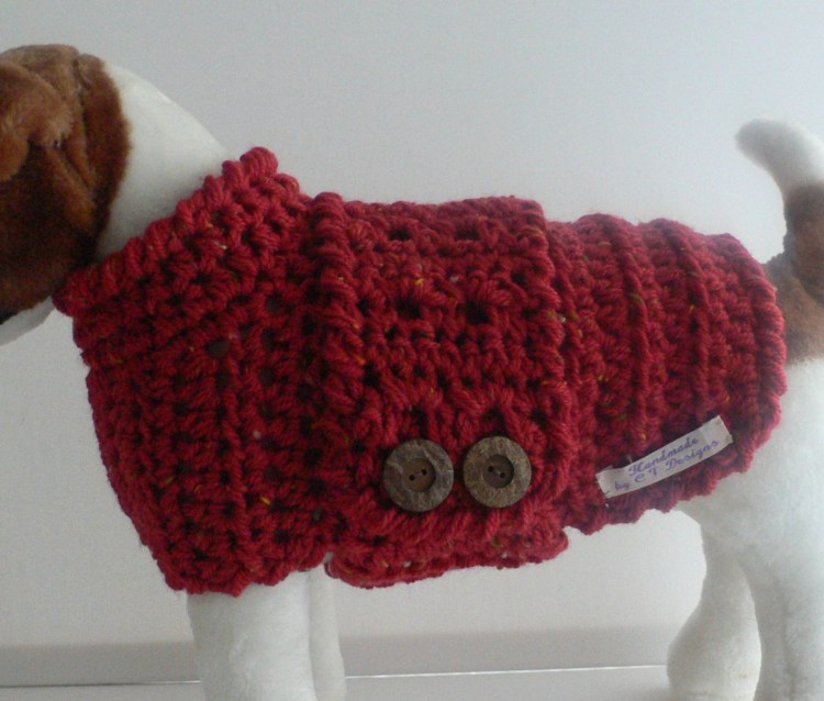 Вязаная попонка для Джек Рассела