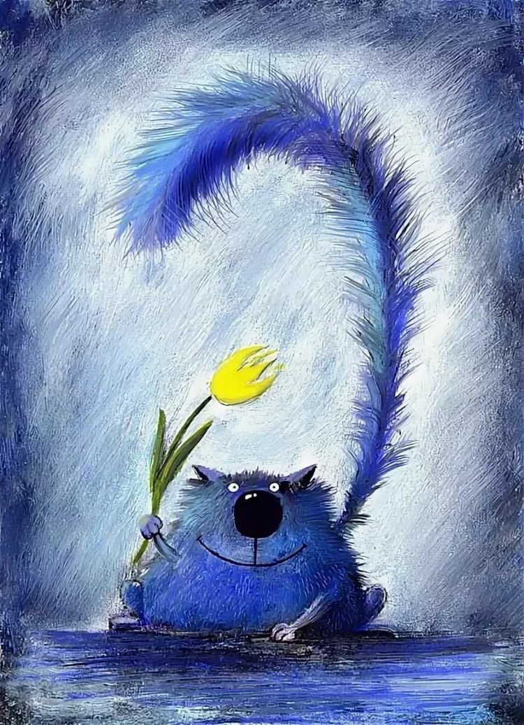 Синяя кошка