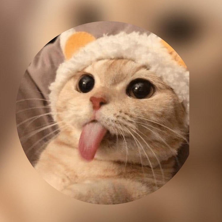 Аватар котик с высунутым