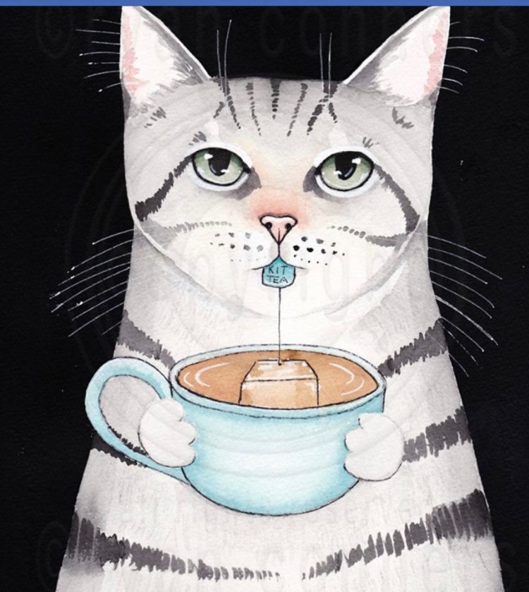 Котик с чаем