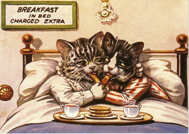 Котик с кофе в постель