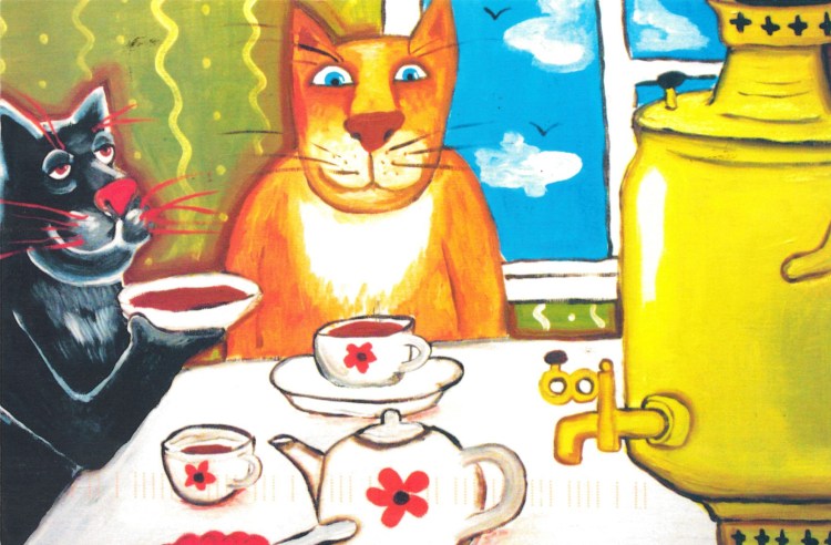 Вася Ложкин кот чай